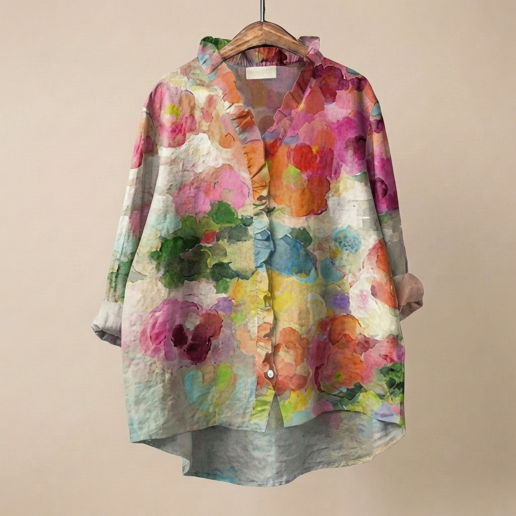 FloraRuffle™ | Women's Artistic Blouse
