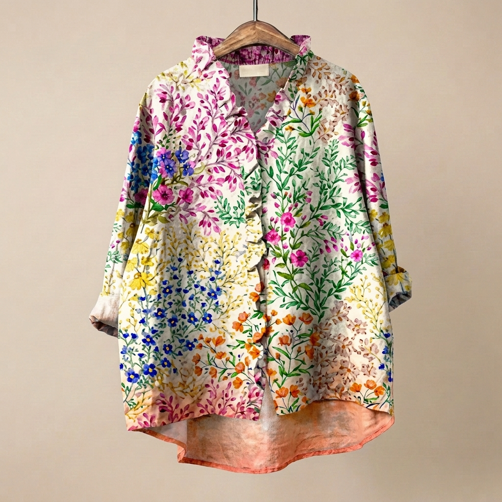 FloraRuffle™ | Women's Artistic Blouse