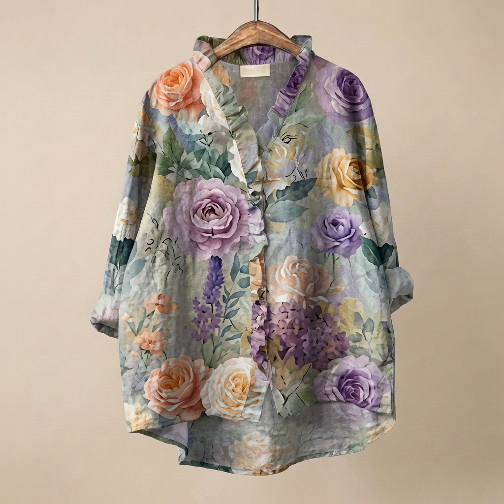 FloraRuffle™ | Women's Artistic Blouse