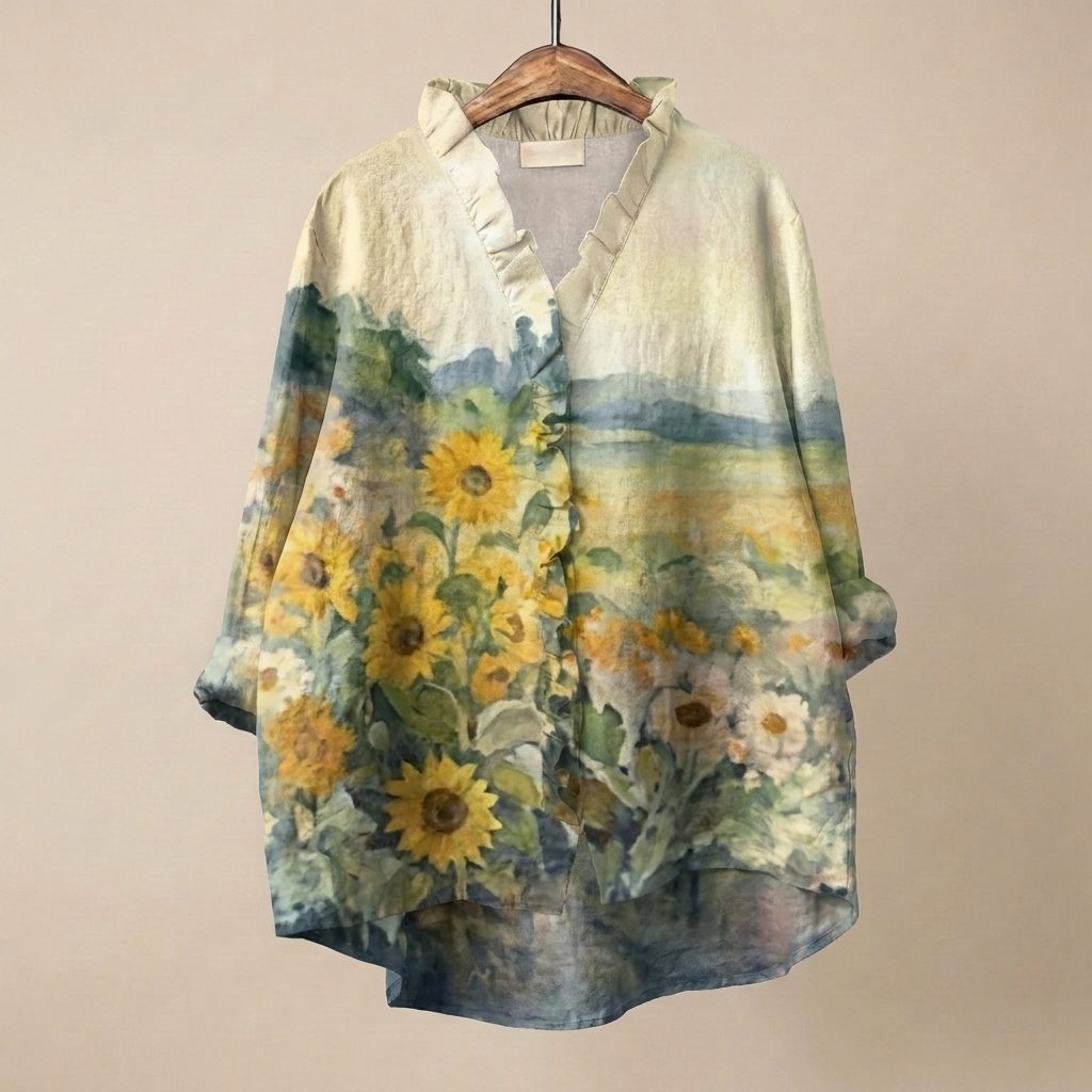 FloraRuffle™ | Women's Artistic Blouse