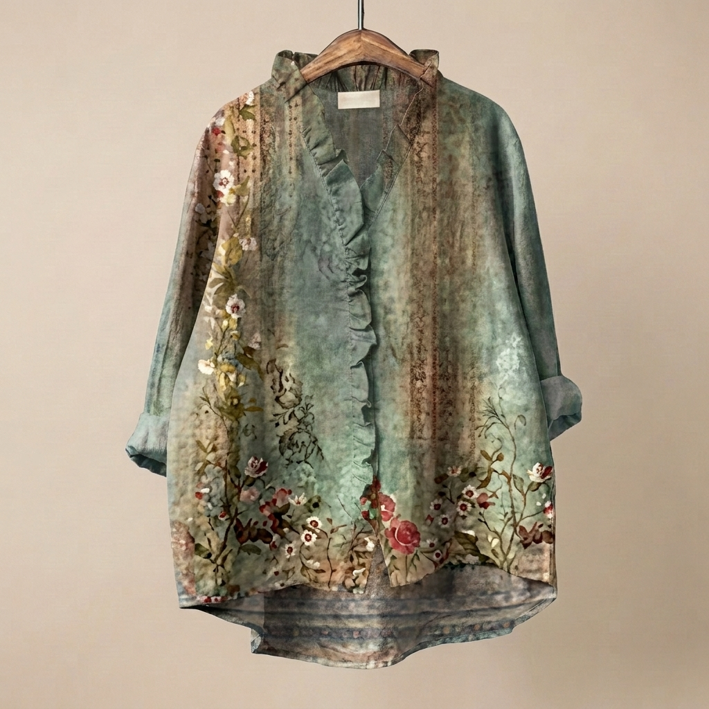 FloraRuffle™ | Women's Artistic Blouse