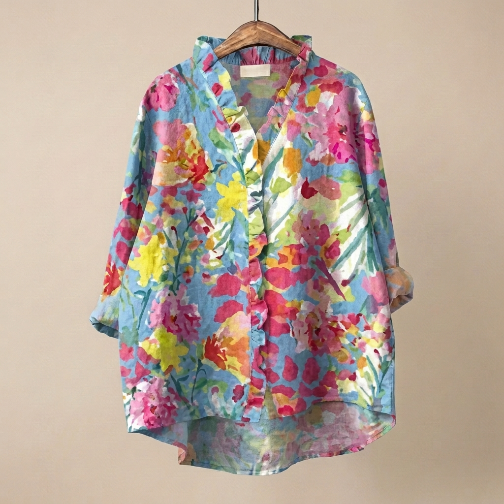FloraRuffle™ | Women's Artistic Blouse
