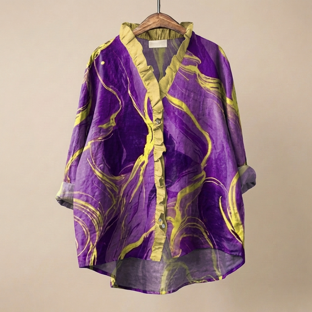 FloraRuffle™ | Women's Artistic Blouse