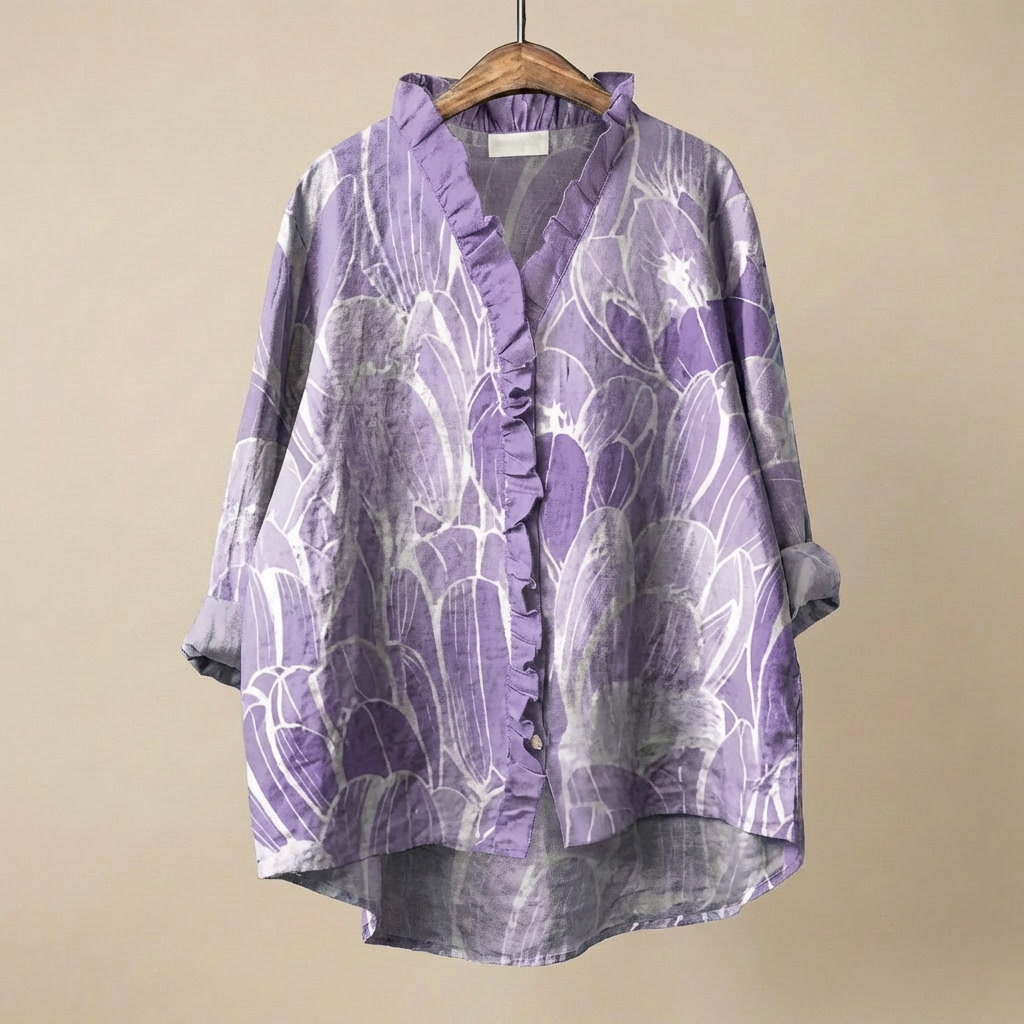 FloraRuffle™ | Women's Artistic Blouse