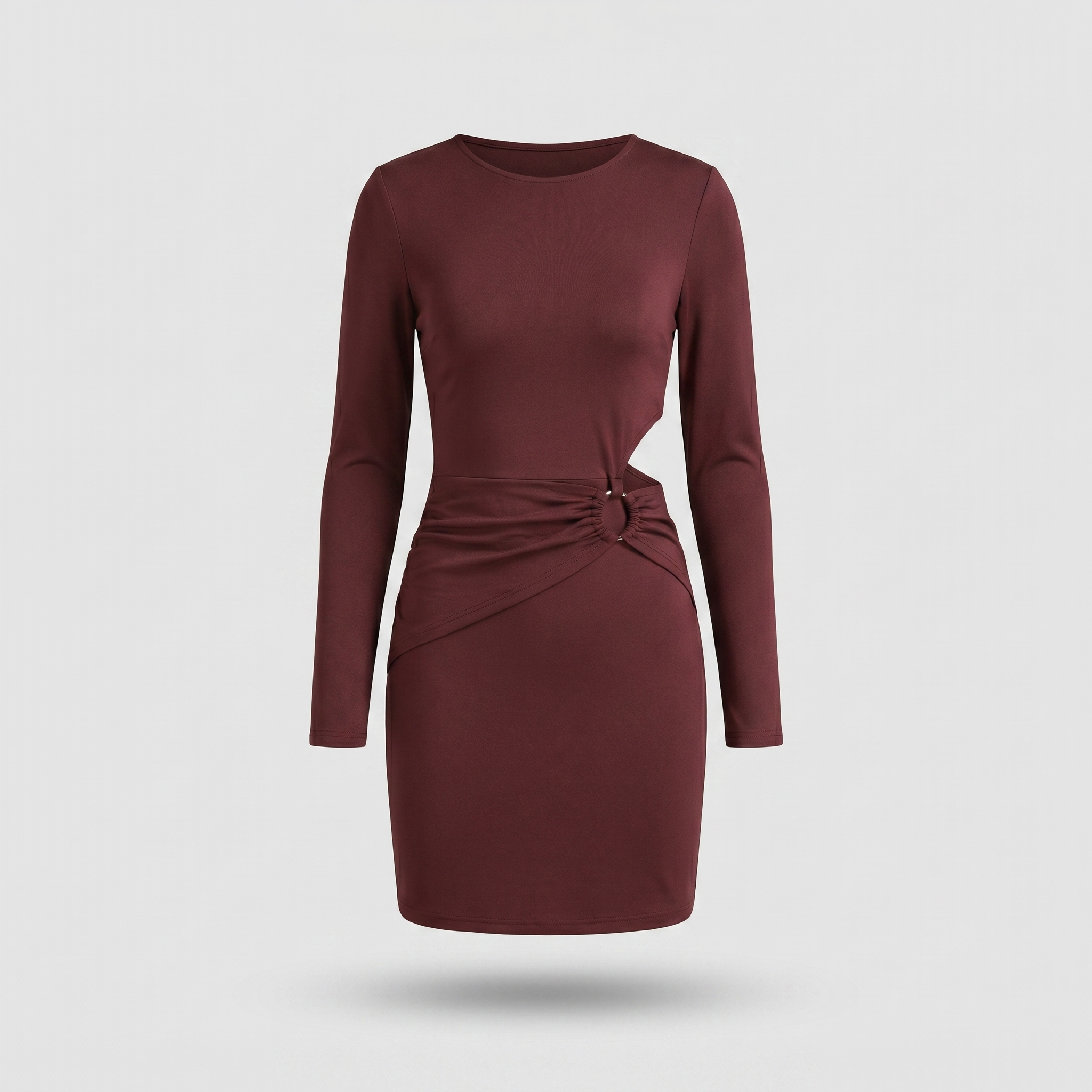 CurveGlam™ | Women's Long Sleeve Bodycon Mini Dress