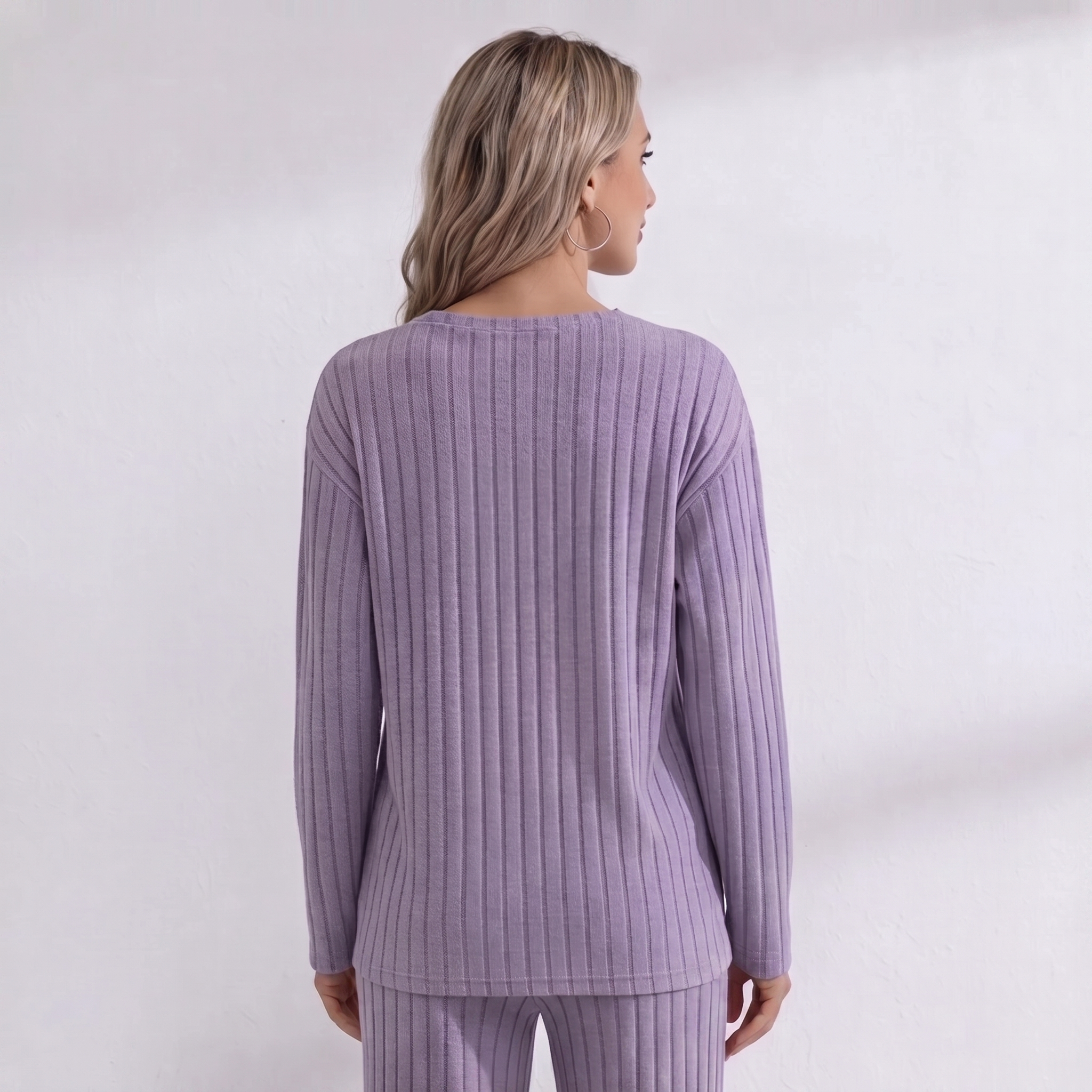 CozRib™ | Women's Ribbed V-Neck Lounge Set