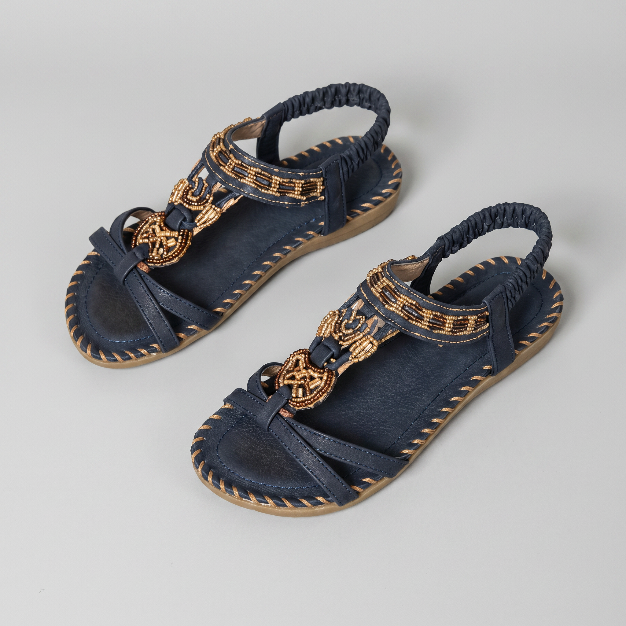 TribeFoot™ | Women's Boho Beaded Orthopedic Flat Sandals