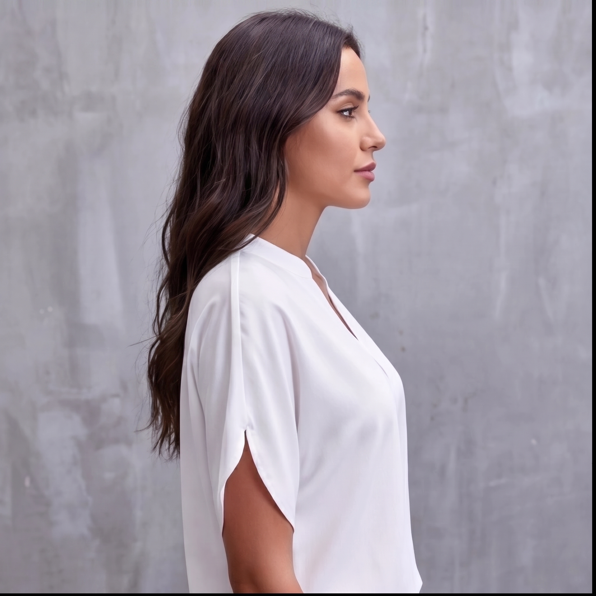 Notch Neck Tulip Sleeve Blouse