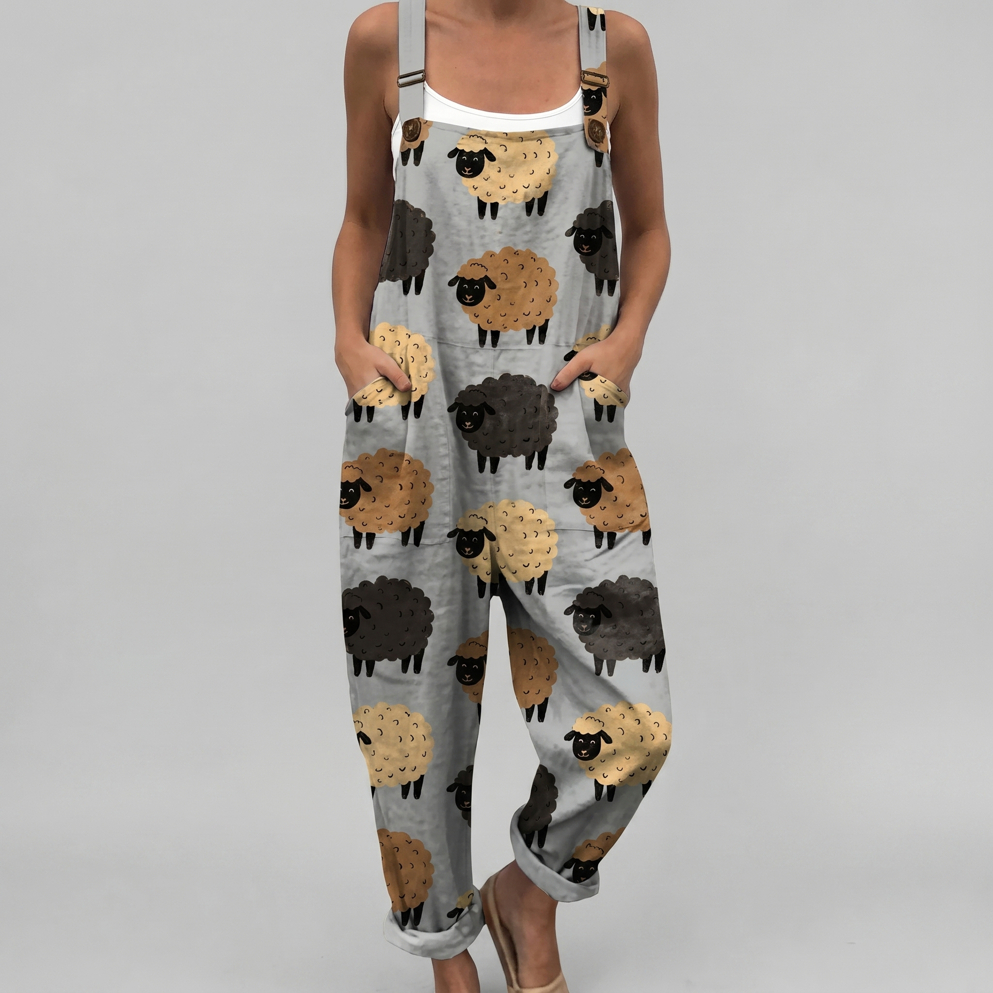 Baah™ | Tri-Color Sheep Jumpsuit