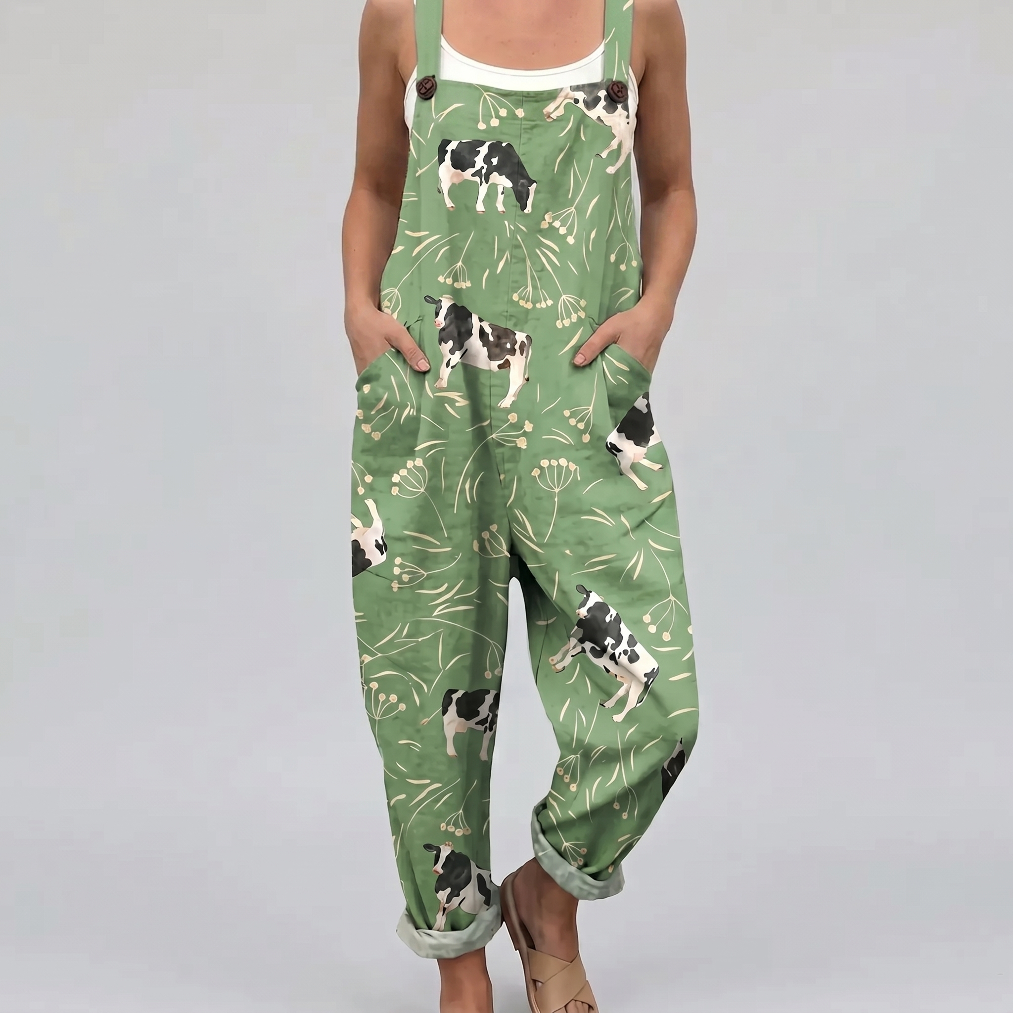 Dairy™ | Grazing Cow Botanical Jumpsuit