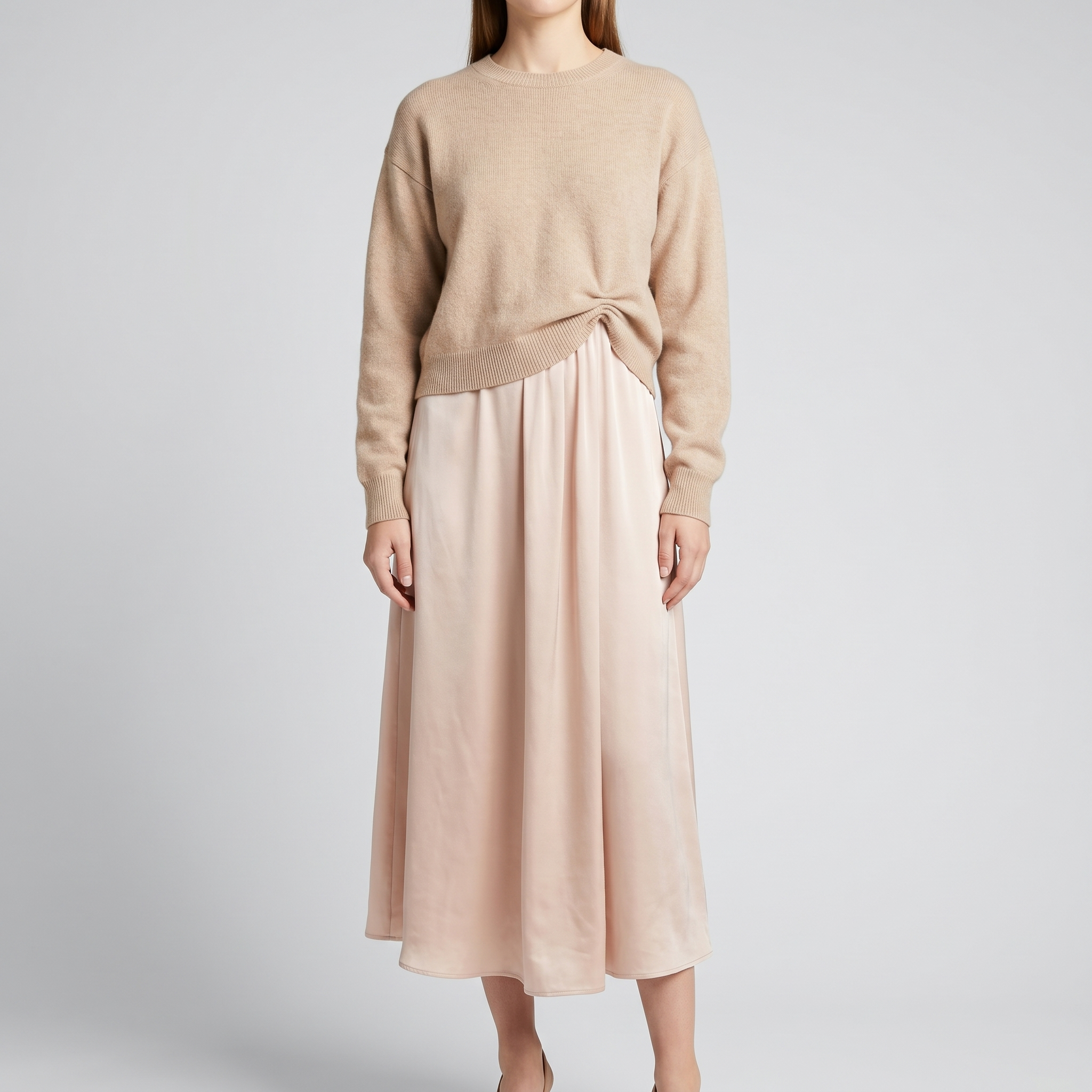 Twist Front Layered Dress