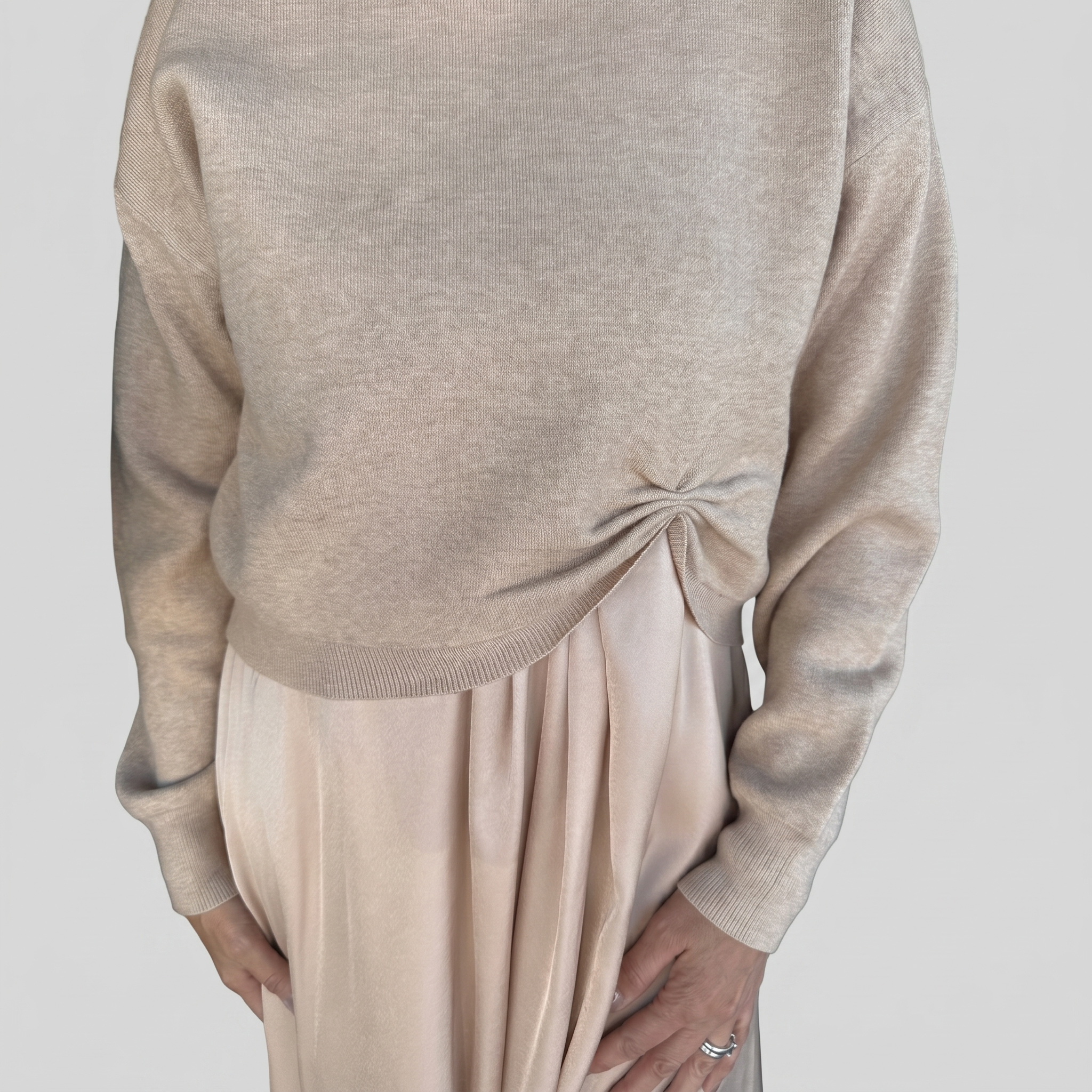 Twist Front Layered Dress