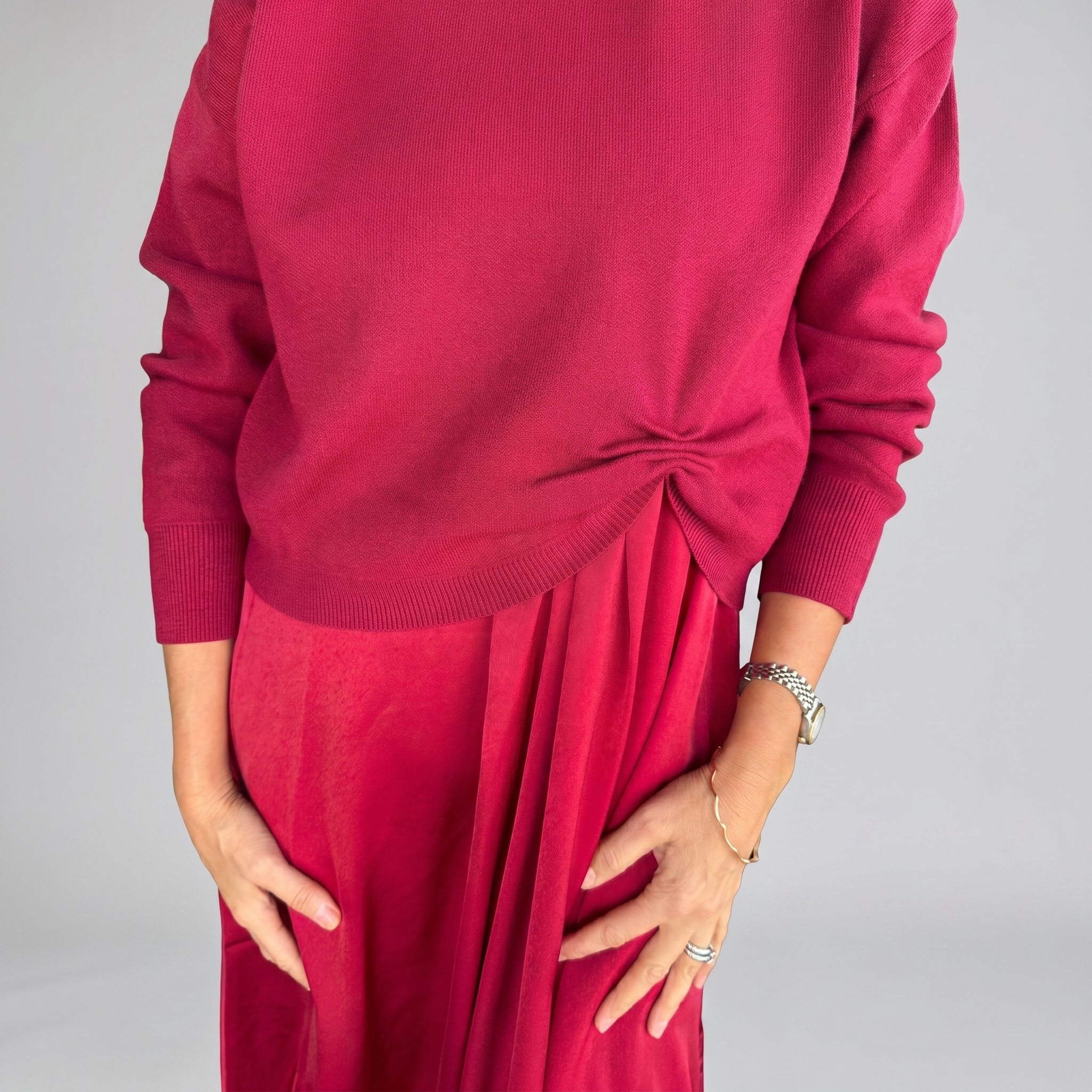 Twist Front Layered Dress