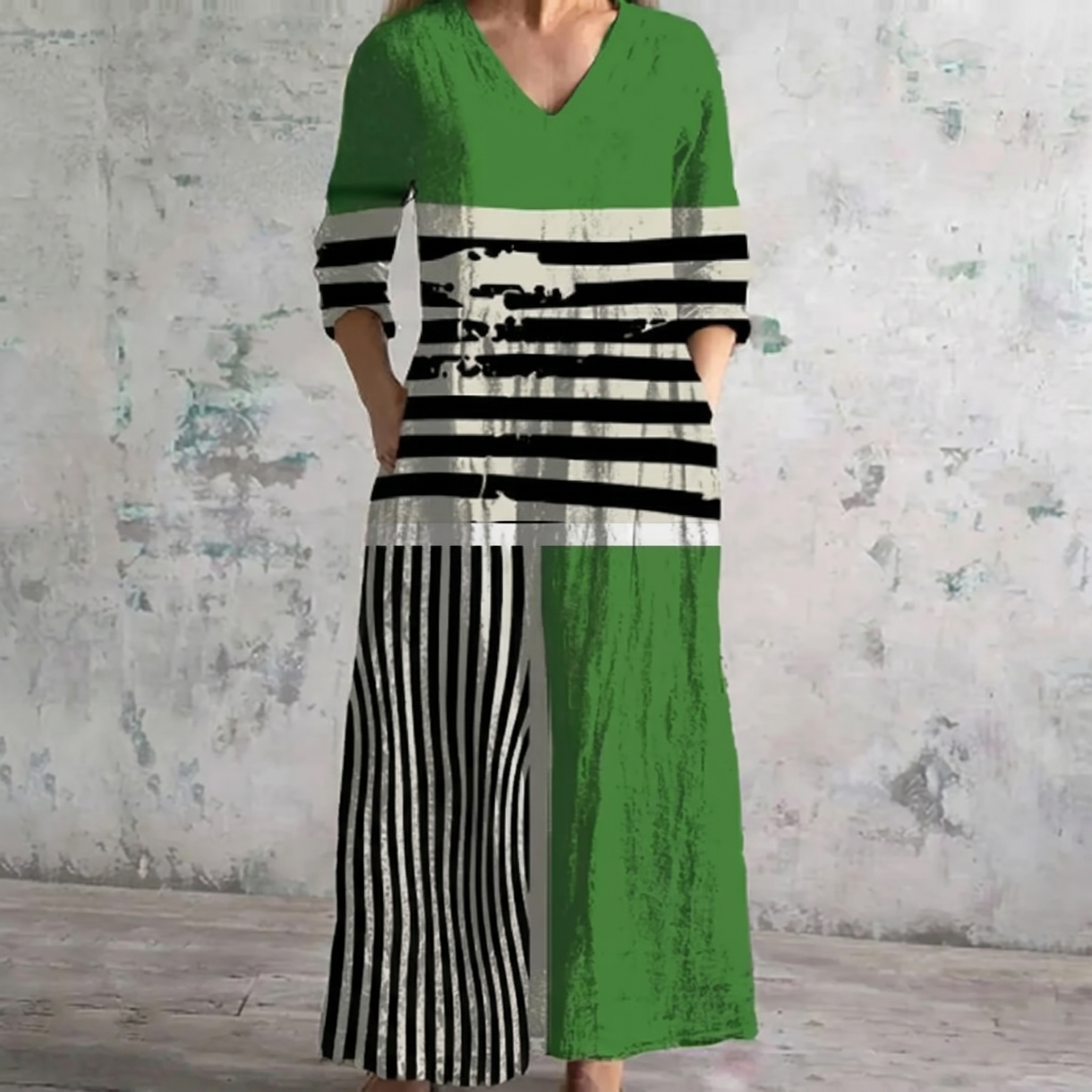 Breathable Comfort Floral Print Maxi Dress