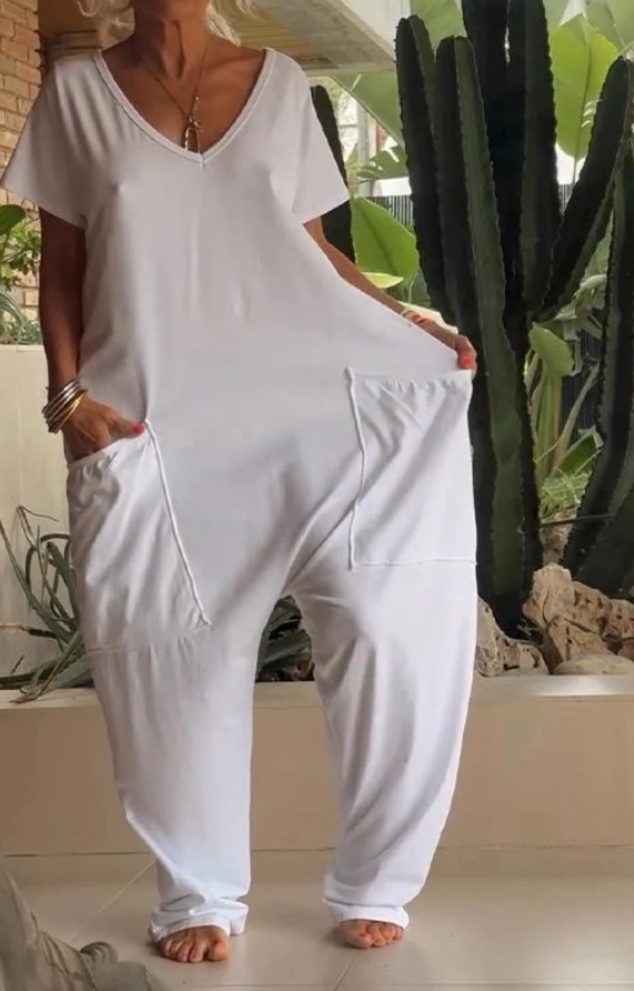 Elegant Wrap-Front Resort Style Jumpsuit