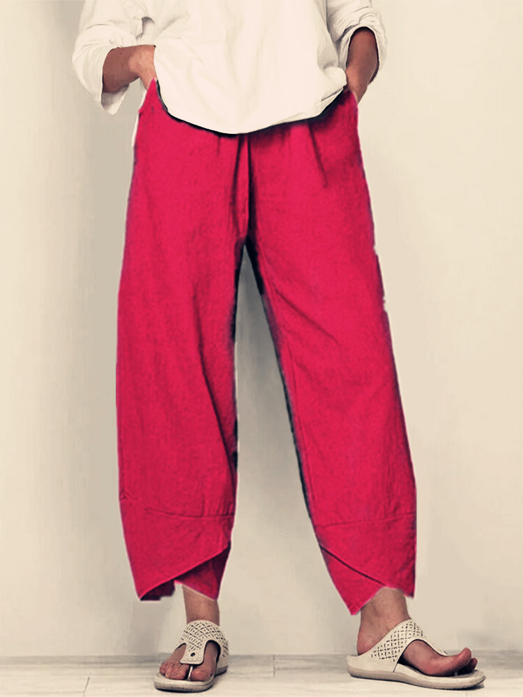 Comfortable Tulip Hem Wide Leg Pants