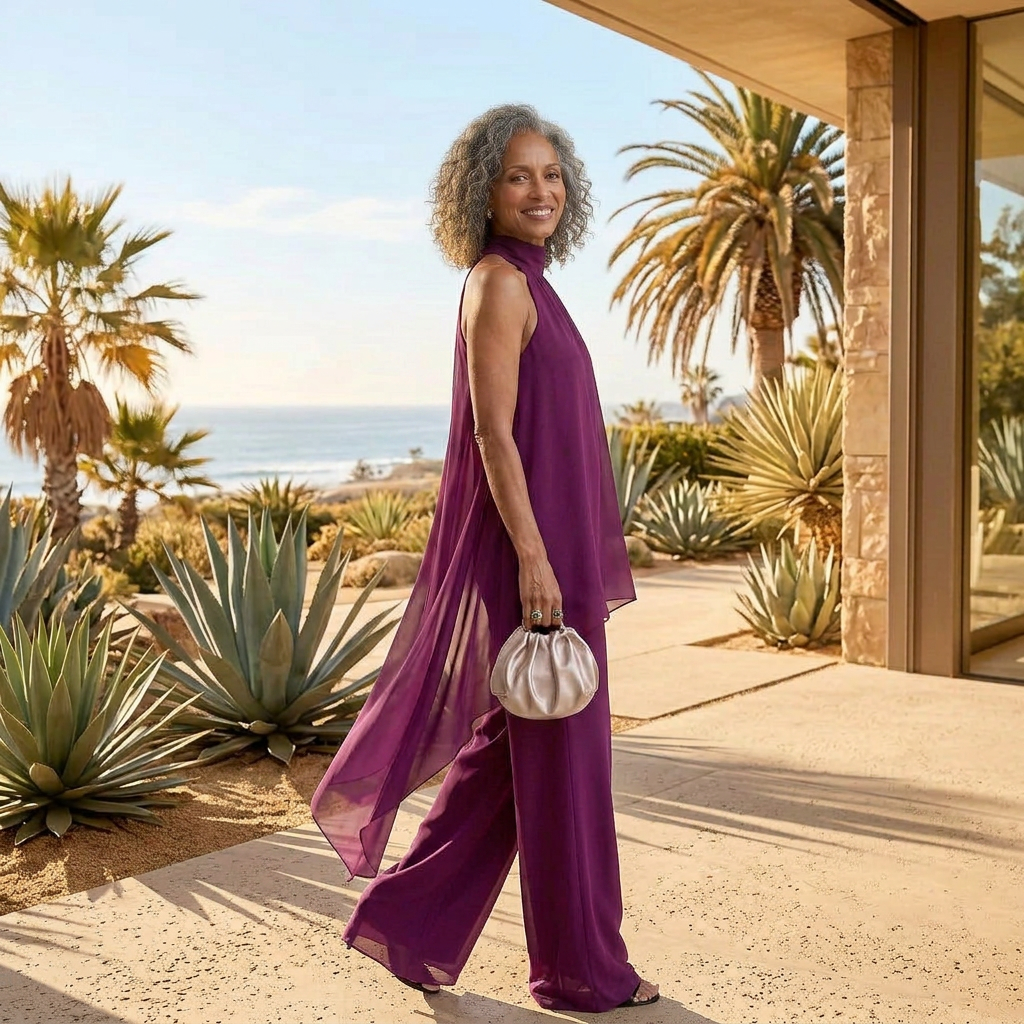 Giorgia | Elegant Halter Neck Two-Piece Set