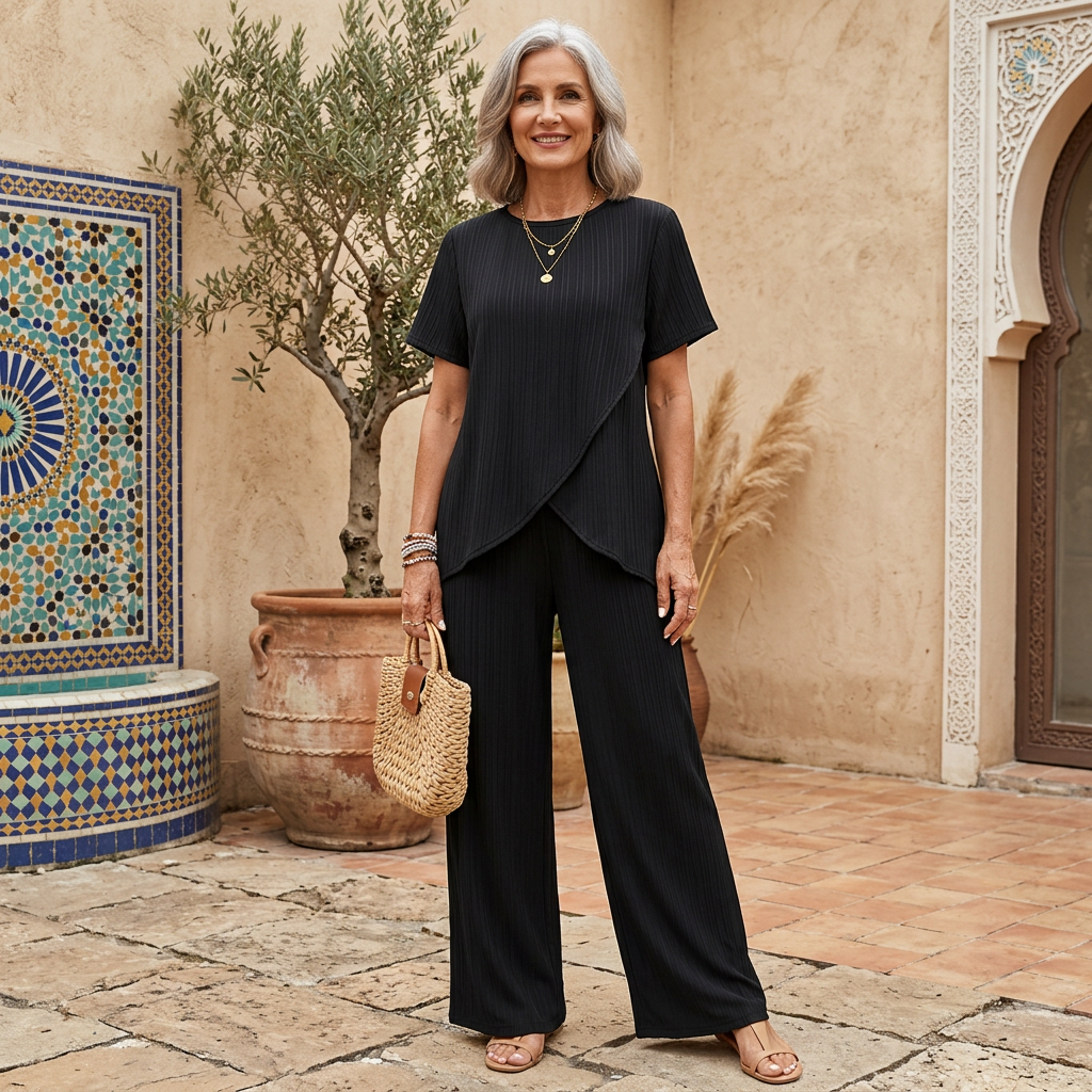 Greta | Elegant Asymmetric Two-Piece Set