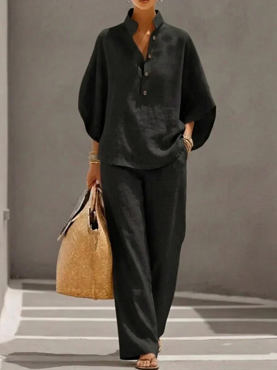 Claudia | Elegant Wide Sleeve Two-Piece Set