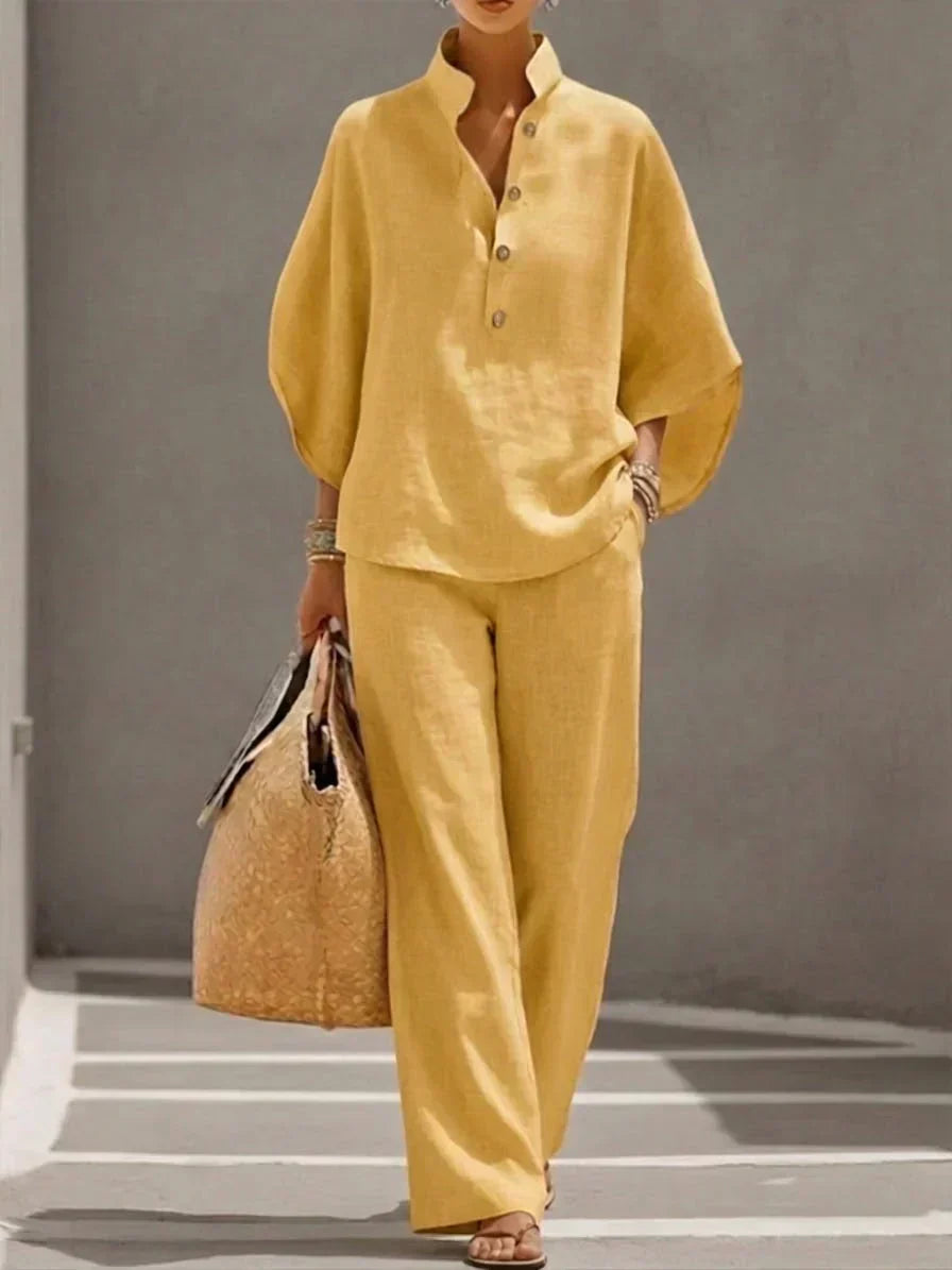 Claudia | Elegant Wide Sleeve Two-Piece Set