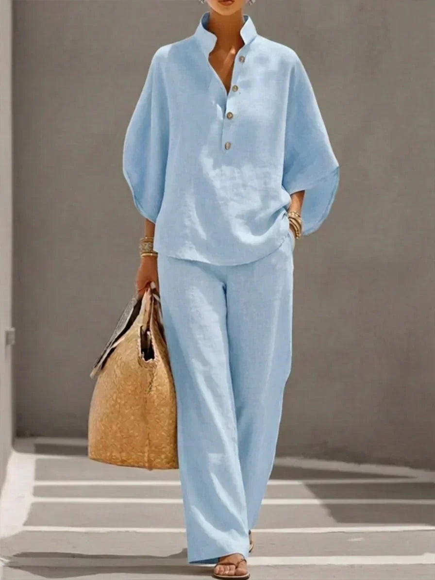 Claudia | Elegant Wide Sleeve Two-Piece Set