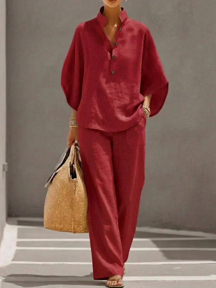 Claudia | Elegant Wide Sleeve Two-Piece Set