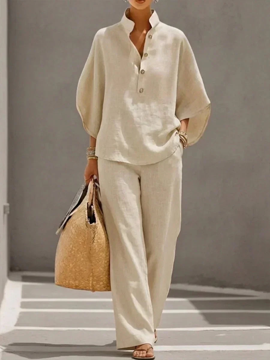 Claudia | Elegant Wide Sleeve Two-Piece Set