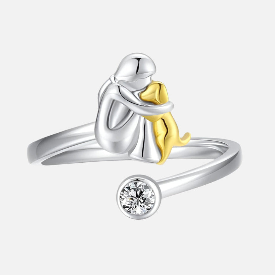 Dog Ring wit Zirconia – Adjustable